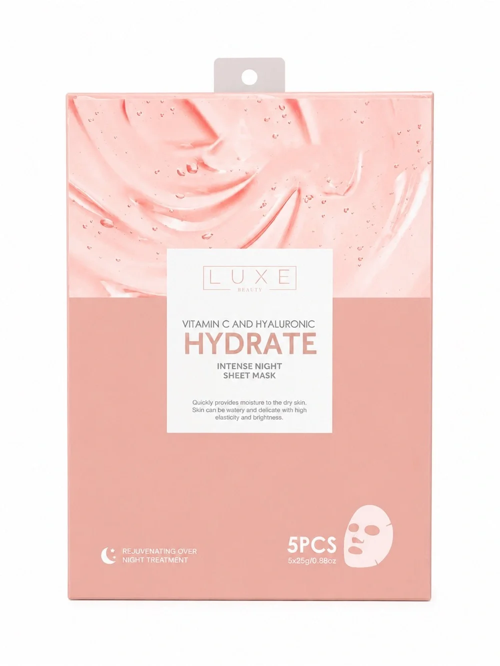 Hydrate Night Sheet Mask - Pink (5pcs)
